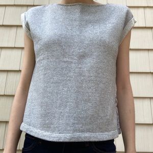 W5 Anthropologie Boat Neck Tie Side Detail Top